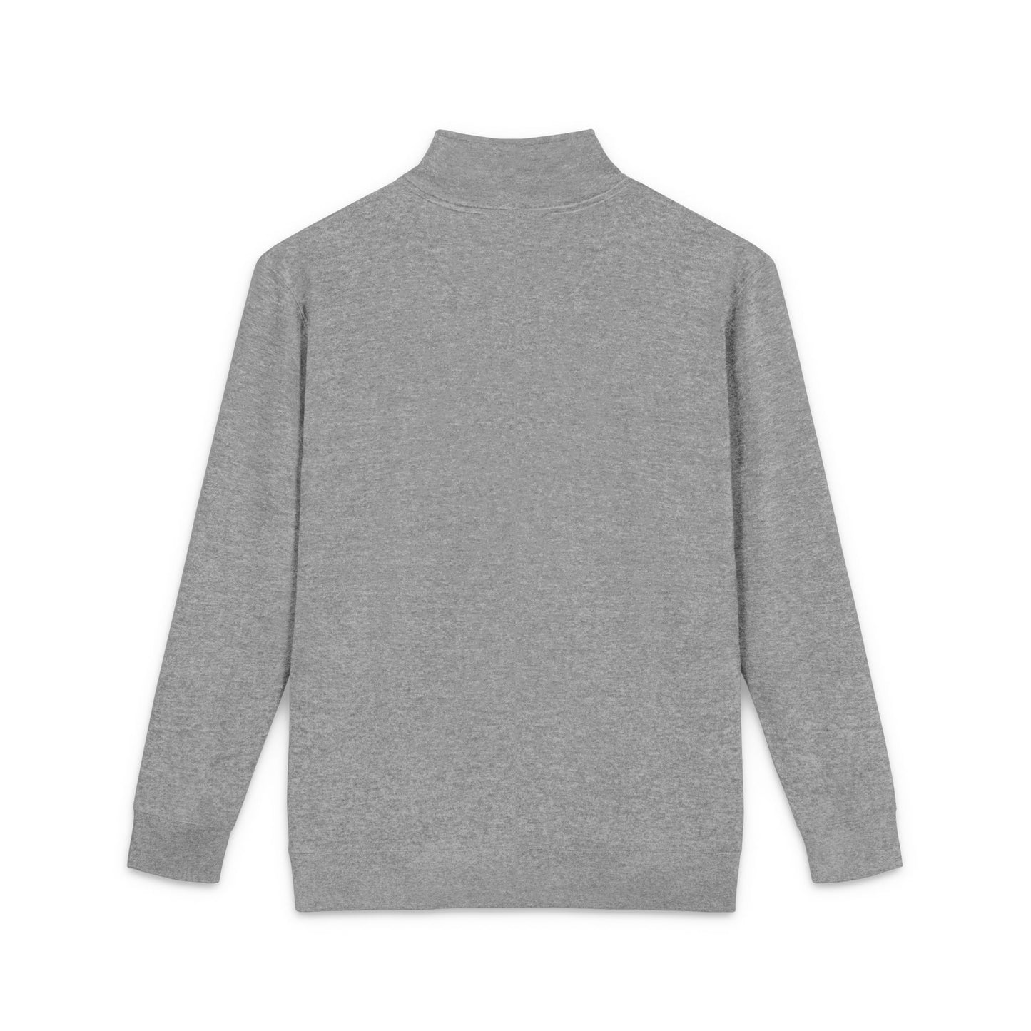 Minimal Fleece Pullover Grey Quarter-Zip Sweatshirt