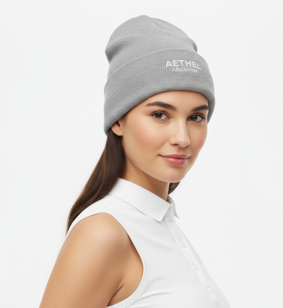 AETHEL COLLECTION embroidered beanie | Cuffed Beanie