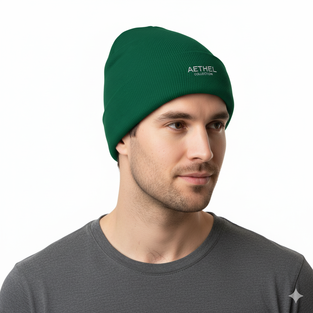 AETHEL COLLECTION embroidered beanie | Cuffed Beanie